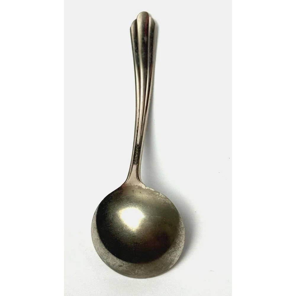 National Silver Co Caroline Cream Ladle Vintage Art Deco Silverplate 20s 30s USA